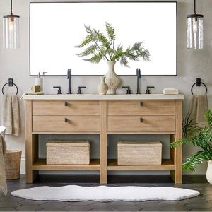 Pottery Barn Faux HIDE bath mat rug